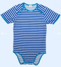 Kiddo Body Hvite og blå striper Body thumbnail